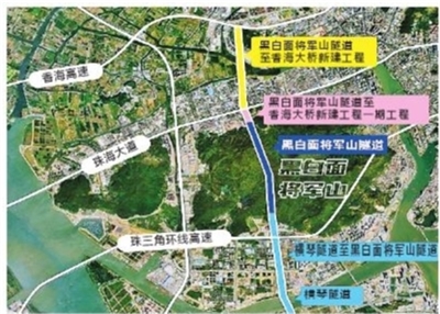 黑白面將軍山隧道至香海大橋項目線路示意圖。.jpg